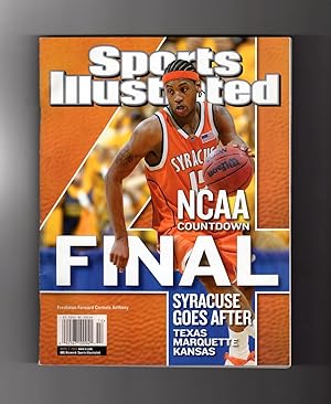 Sports Illustrated / April 7, 2003: Carmelo Anthony (Syracuse) cover variant, "NCAA Countdown FIN...