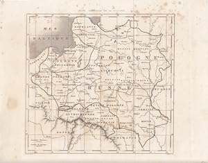 Carte generale de la Pologne, Stahlstich 1879 mit einer Karte von Polen, Blattgröße: 21,7 x 27 cm...