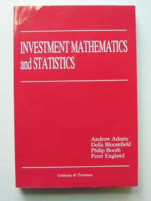 Seller image for INVESTMENT MATHEMATICS AND STATISTICS for sale by Stella & Rose's Books, PBFA