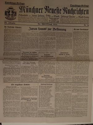 Münchner Netteste Nachrichten. Vor Aschermittwoch 1934. Faschingsbeilage der Zeitung "Münchner Ne...