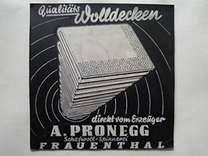 Qualitäts-Wolldecken direkt vom Erzeuger A. Pronegg - Schafwoll-Spinnerei Frauenthal. Collage auf...