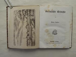 Bild des Verkufers fr Vermischte Gedichte. zum Verkauf von Antiquariat Klaus Altschfl