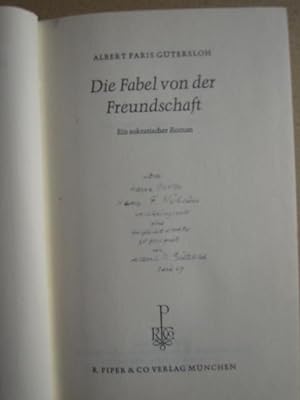 Die Fabel von der Freundschaft. Ein sokratischer Roman 1. Aufl.