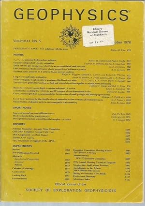 Seller image for Geophysics Volume 41, Number 5 (October 1976) for sale by Bookfeathers, LLC