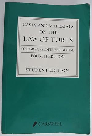 Cases and Materials on the Law of Torts - Student Edition