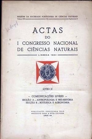 Bild des Verkufers fr Actas Do I Congresso Nacional De Ciencias Naturais zum Verkauf von Clivia Mueller