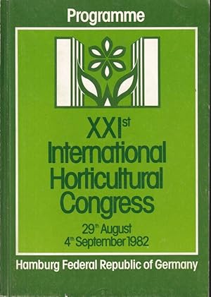 Seller image for 21st International Horticultural Congress.29.August-4.September 1982 for sale by Clivia Mueller