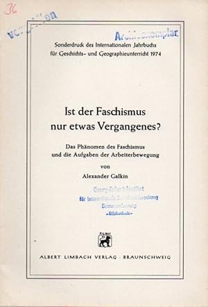 Seller image for Ist der Faschismus nur etwas Vergangenes for sale by Clivia Mueller