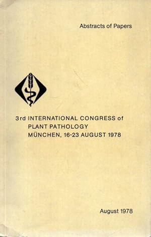 3rd International Congress of Plant Pathology16.-23.August 1978