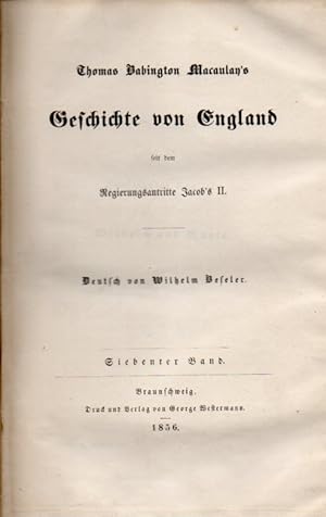 Geschichte von England seit dem Regierungsantritte Jacob's II