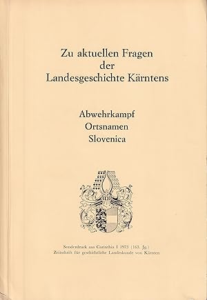 Bild des Verkufers fr Zu aktuellen Fragen der Landesgeschichte Krntens zum Verkauf von Clivia Mueller