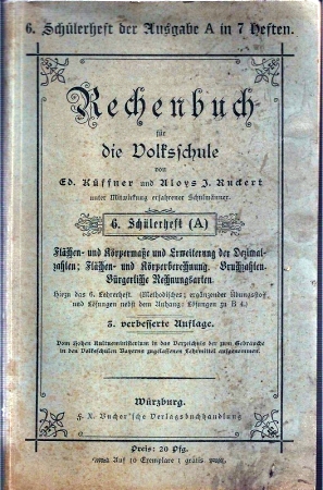 Imagen del vendedor de Rechenbuch fr die Volksschule.6.Schlerheft (A) a la venta por Clivia Mueller