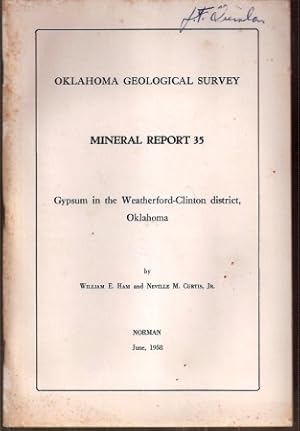 Bild des Verkufers fr Gypsum in die Weatherford-Clinton district,Oklahoma zum Verkauf von Clivia Mueller