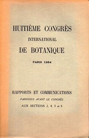 Imagen del vendedor de Huitieme Congres International de Botanique. Paris 1954 a la venta por Clivia Mueller