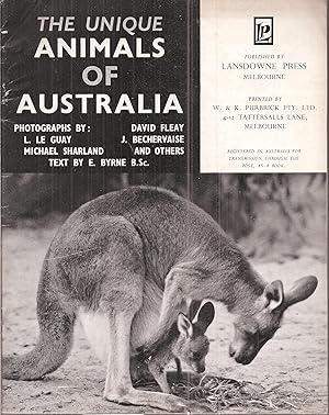 Bild des Verkufers fr The Unique Animals of Australia zum Verkauf von Clivia Mueller
