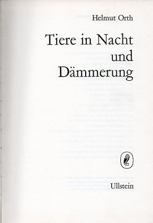 Seller image for Tiere in Nacht und Dmmerung for sale by Clivia Mueller