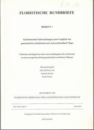 Bild des Verkufers fr Geobotanische Untersuchungen zum Vergleich von gentechnisch zum Verkauf von Clivia Mueller