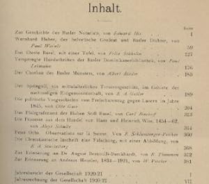für Geschichte und Altertumskunde.XX.Band.1.und 2.Heft 1922