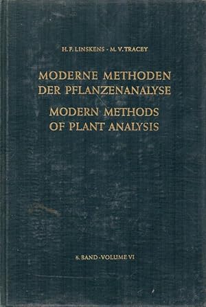 Bild des Verkufers fr Moderne Methoden der Pflanzenanalyse.6.Band zum Verkauf von Clivia Mueller