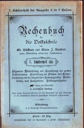 Imagen del vendedor de Rechenbuch fr die Volksschule.7.Schlerheft (A) a la venta por Clivia Mueller