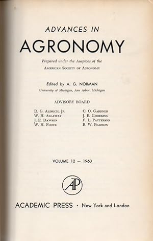 Seller image for Advances in Agronomy Volume 12 for sale by Clivia Mueller