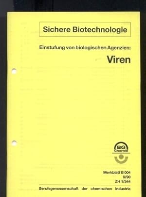 Bild des Verkufers fr Einstufung von biologischen Agenzien: Viren zum Verkauf von Clivia Mueller