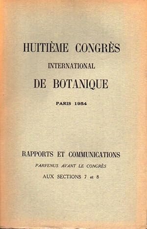 Imagen del vendedor de Huitieme Congres International de Botanique.Paris.1954 a la venta por Clivia Mueller