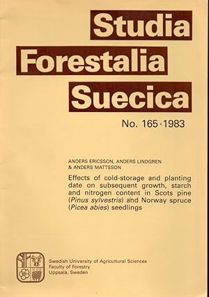 Immagine del venditore per Effects of cold-storage and planting date on subsequent growth, starch venduto da Clivia Mueller