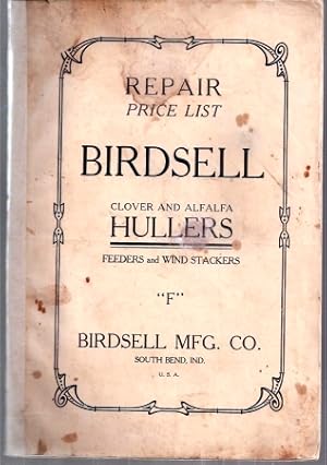 Repair Price List Birdsell Clover and Alfalfa Hullers Feeders and