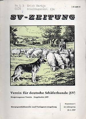 SV-Zeitung.63.Jahrgang 1969.Heft 1 bis 3, 5 bis 12 (11 Hefte)