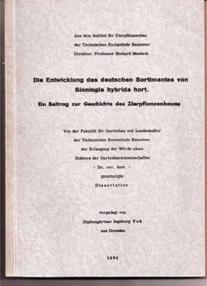 Bild des Verkufers fr Die Entwicklung des deutschen Sortimentes von Sinningia hybrida hort. zum Verkauf von Clivia Mueller
