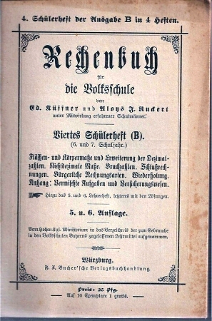 Imagen del vendedor de Rechenbuch fr die Volksschule.4.Schlerheft (B) a la venta por Clivia Mueller