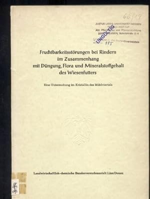 Seller image for Fruchtbarkeitsstrungen bei Rindern im Zusammenhang mit Dngung for sale by Clivia Mueller