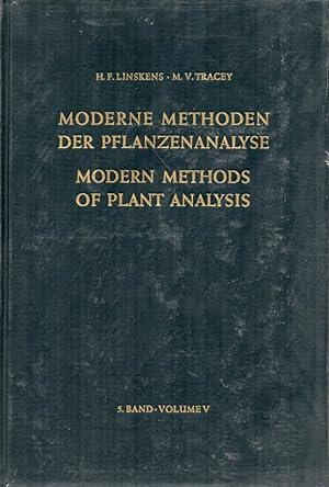 Imagen del vendedor de Moderne Methoden der Pflanzenanalyse.5.Band a la venta por Clivia Mueller