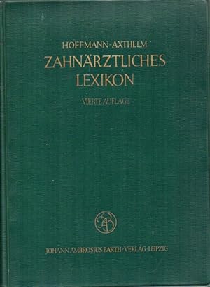 Imagen del vendedor de Zahnrztliches Lexikon a la venta por Clivia Mueller