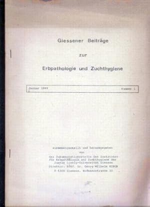 Giessener Beiträge zur Erbpathologie und Zuchthygiene Januar 1961