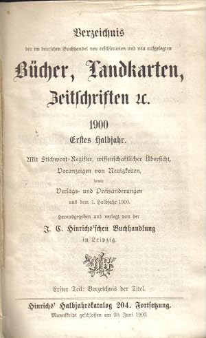 Bild des Verkufers fr Verzeichnis der im deutschen Buchhandel neu erschienenen und zum Verkauf von Clivia Mueller