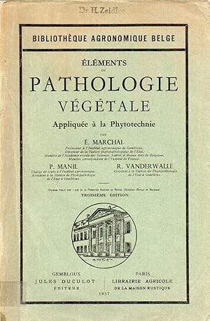 Imagen del vendedor de Elements de Pathologie Vegetale Appliquee a la Phytotechnie a la venta por Clivia Mueller