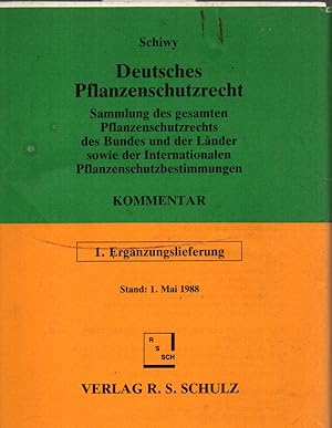 Deutsches Pflanzenschutzrecht 1. Ergänzungslieferung