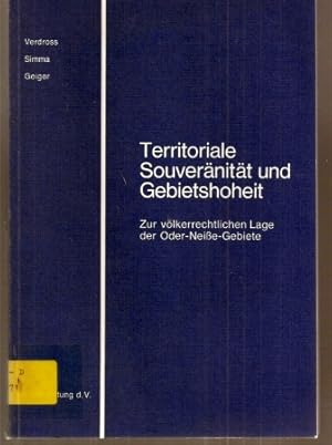 Immagine del venditore per Territoriale Souvernitt und Gebietshoheit venduto da Clivia Mueller