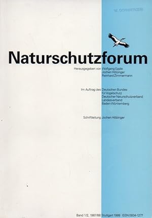 Bild des Verkufers fr Naturschutzforum Band 1/2 1987/88 zum Verkauf von Clivia Mueller