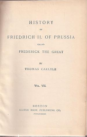 History of Friedrich II. of Prussia called Frederick the Great