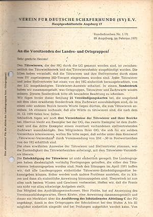 Seller image for achrichten des Zuchtbuchamtes Jahr 1971 for sale by Clivia Mueller