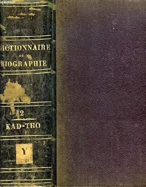 Seller image for DICTIONNAIRE GENERAL DE BIOGRAPHIE ET D'HISTOIRE, DE MYTHOLOGIE, DE GEOGRAPHIE ANCIENNE ET MODERNE COMPAREE, 2e PARTIE (K-Z) for sale by Le-Livre