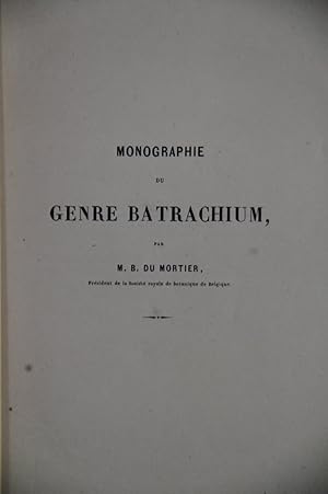 Monographie du genre Batrachium.