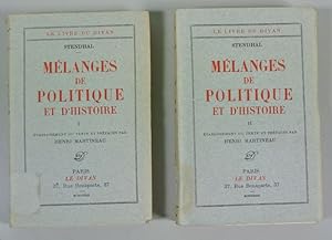 Melanges de politique et d histoire. 2 Volumes (complete). Etablissement du Texte et Preface par ...