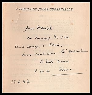 A poesia de Jules Supervielle. Estudo e Antologia - Firmado