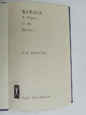Bild des Verkufers fr KERALA A REPORT TO THE NATION zum Verkauf von Kennys Bookshop and Art Galleries Ltd.