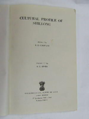 Seller image for Cultural profile of Shillong for sale by Kennys Bookshop and Art Galleries Ltd.