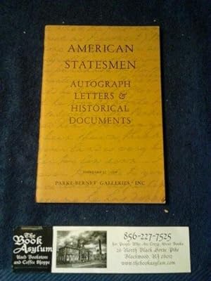 American Statesmen Autograph Letters & Historical Documents
